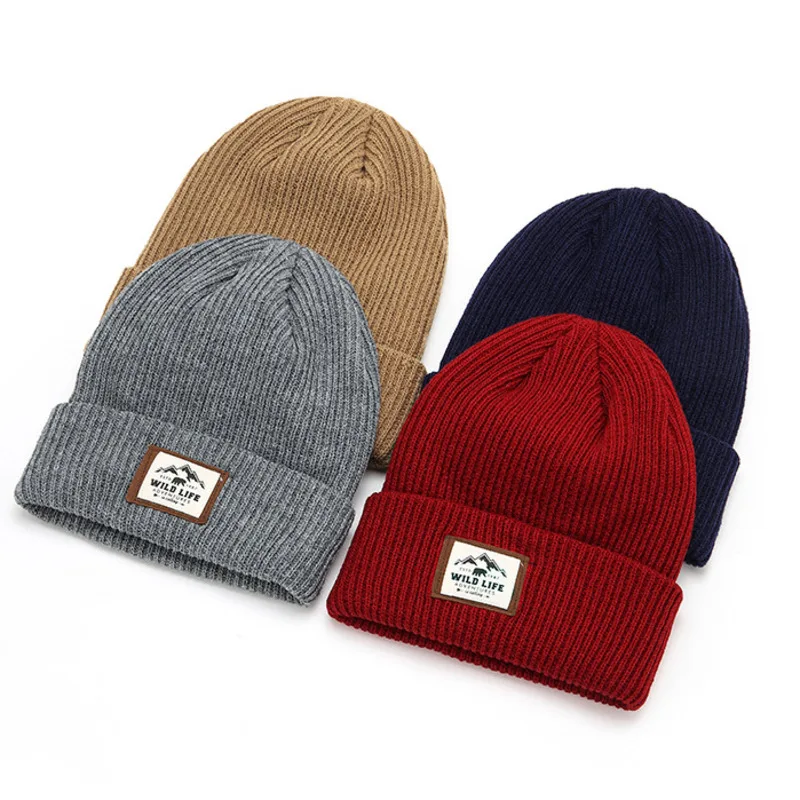 

Wild Life Women Men Basic Solid Color Beanie Hat Acrylic Knit Cuff Beanie Cap Warm Knit Ski Snowboarding Beanie Hat