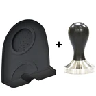 Силиконовый коврик для темпера кофе 49515358 мм, нескользящий гибкий угловой коврик для эспрессо из нержавеющей стали 304