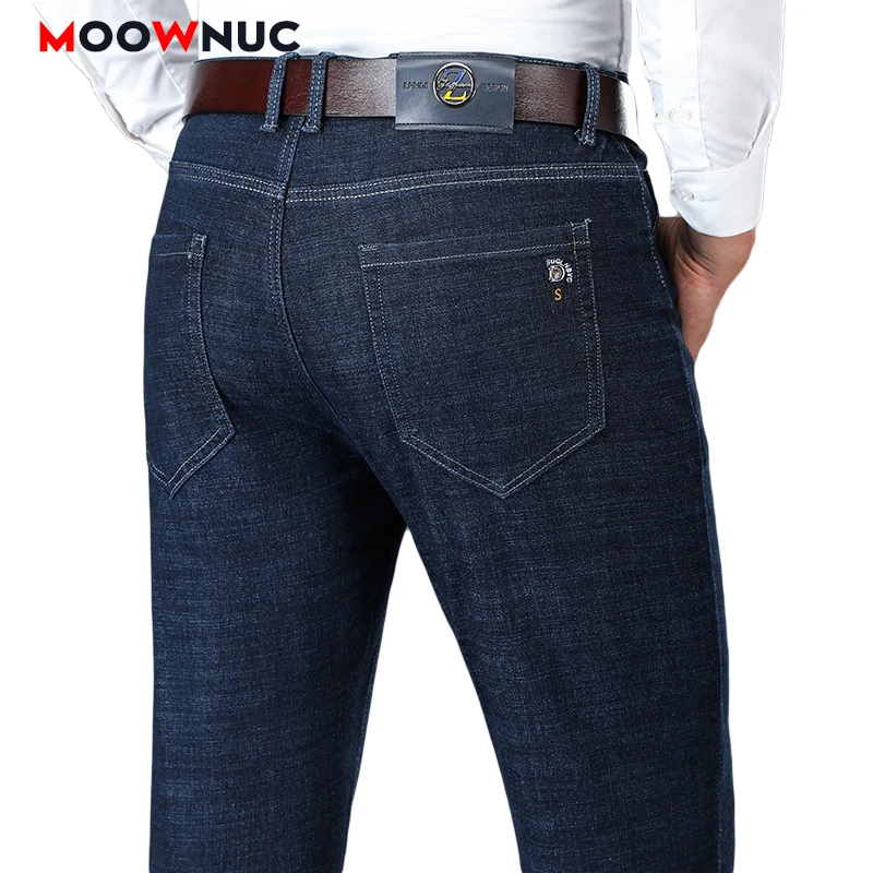 Fashion Jean For Men Denim Trousers Male 2022 Autumn Pant Sweatpant Casual Plus Size Washed Full-Length Spring Elastic MOOWNUC