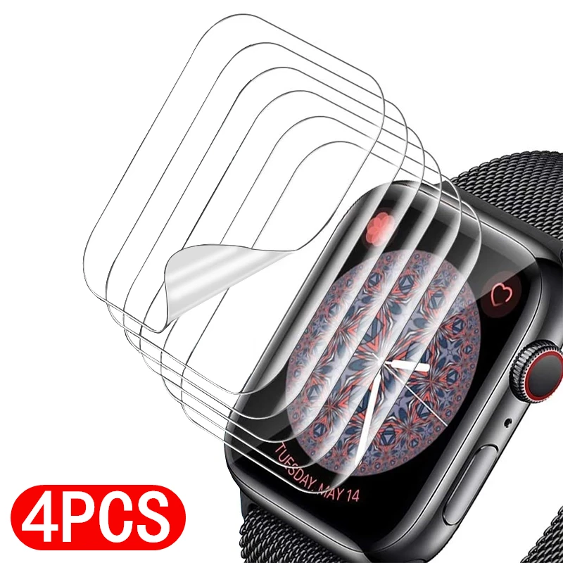 

For Apple Watch 7 45mm 41mm Screen Protectors for iWatch Series 6 SE 5 4 3 2 1 38mm 42mm 40mm 44mm Hydrogel Protective Film