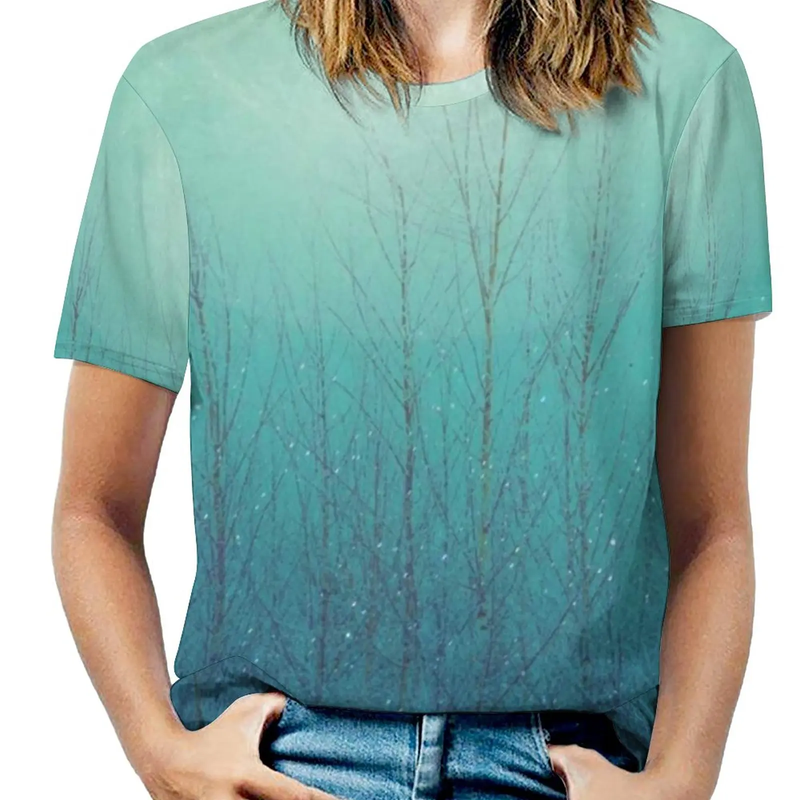 

Женская футболка с круглым вырезом, с коротким рукавом