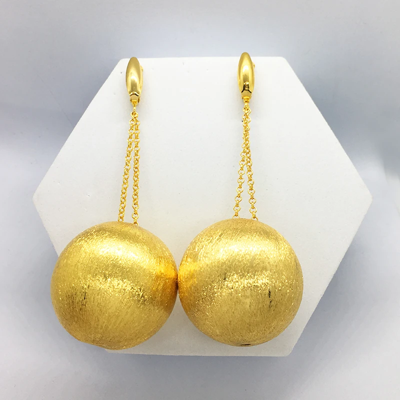 Висячие серьги-капли в африканском стиле длинная цепь большая бусина