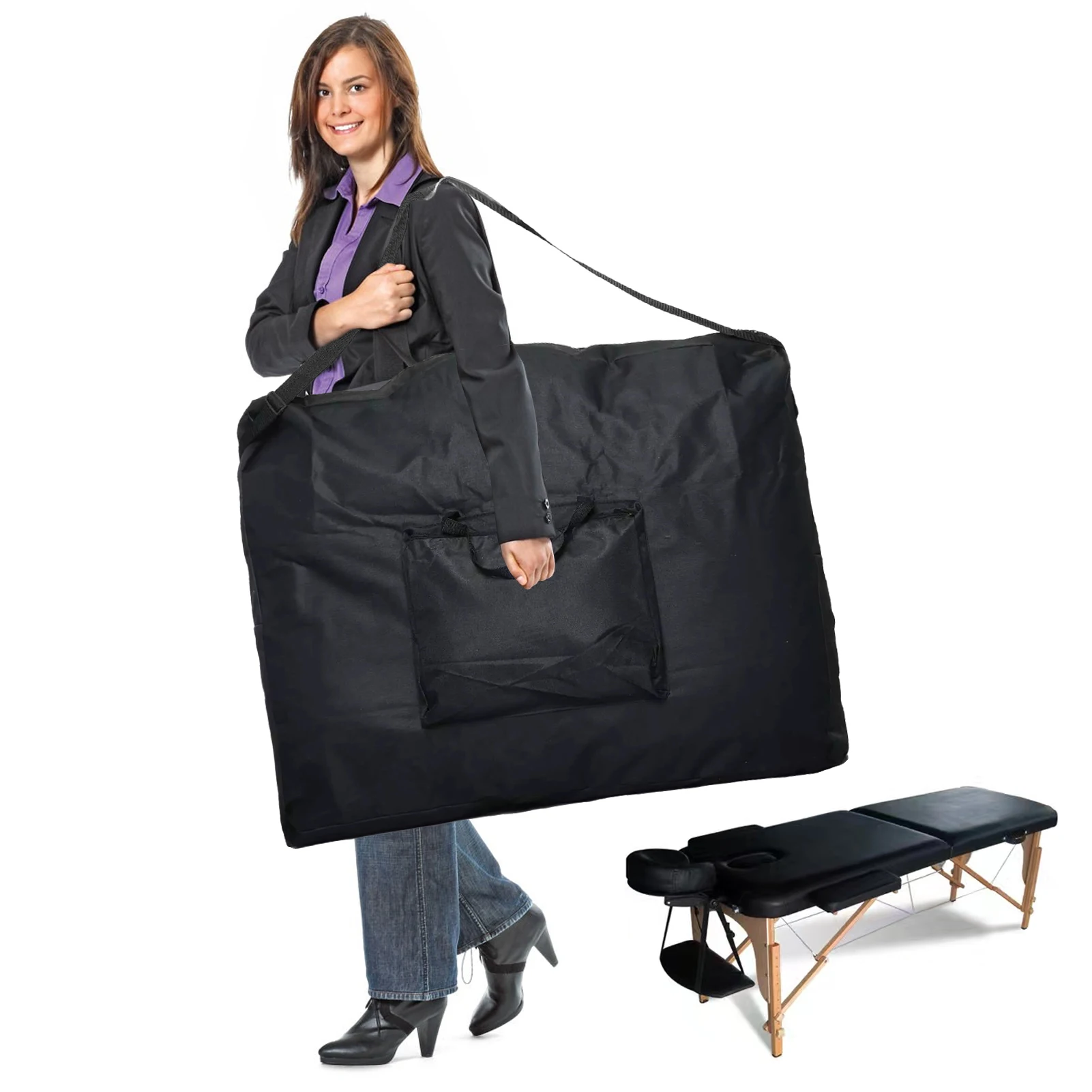 

1Pcs 600D Portable Spa Massage Bed Storage Bag Carrying Bag Shoulder Bag Large Capacity Massage Beauty Salon Carrying Bag