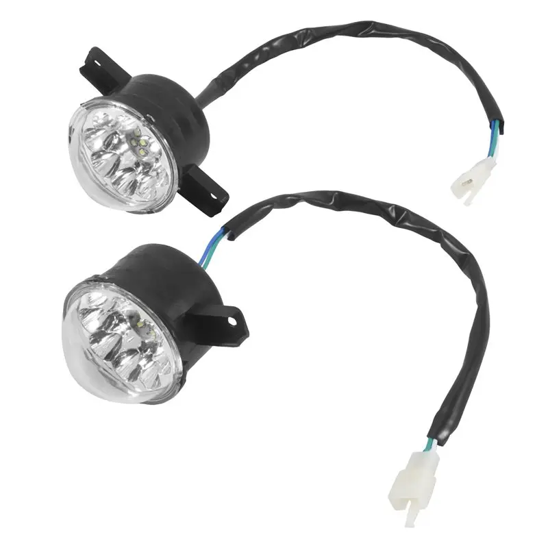 Фото Комплект из 2 светодиодных фар WF-2Pcs 12V для квадроциклов 125cc 150cc 250cc 300cc, для китайских моделей Taotao JCL Baja Yamoto Kazuma Roketa №5