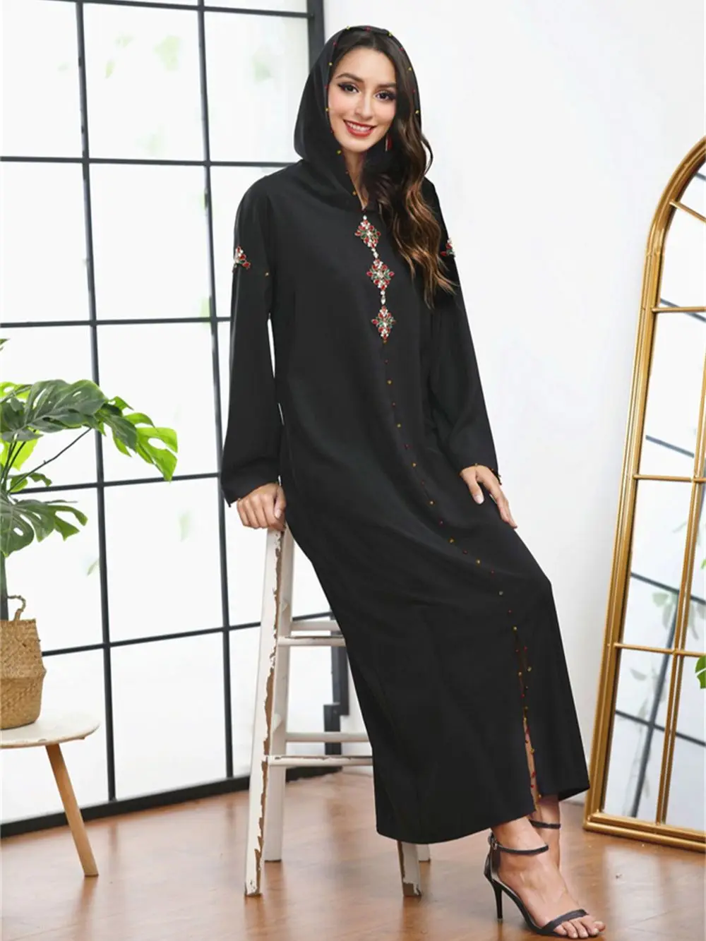 Ramadan Eid Mubarak Robe Femme Musulmane Kaftans For Women Dubai Abaya Turkey Muslim Long Hijab Dress Islam Clothing Caftan