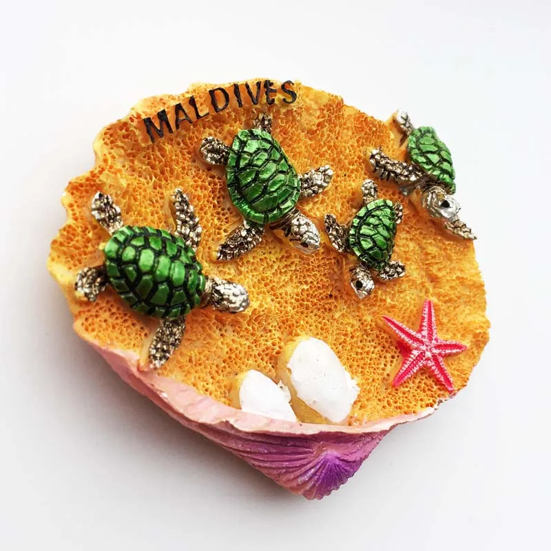 Магнит на холодильник мальдивский пляж креативная форма ракушки человеческий