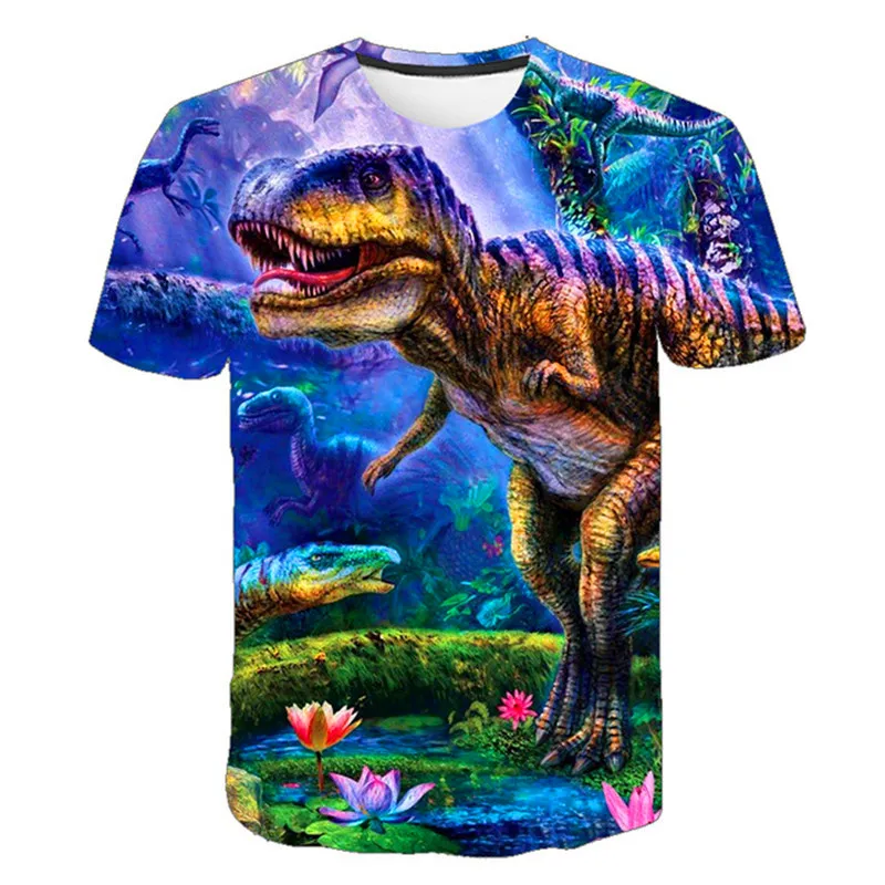 

Dinosaur Boys Girls Clothing Dinosaur Summer Shirt Short Sleeve Cartoons Kids Tops Anime T-shirt 3D Prin T-shirt Fashion Tees