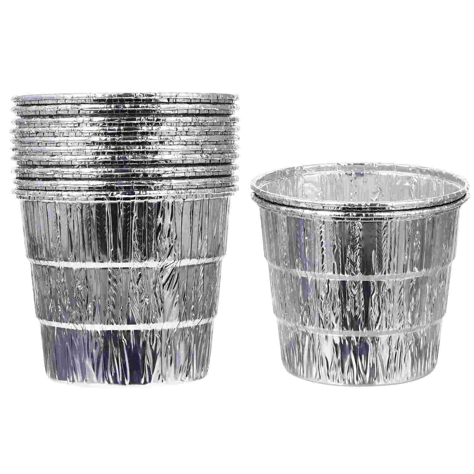 

12pcs Oil Bucket Tin Foil Outdoor Iron Bucket Kit Lining Tool for Home Camping