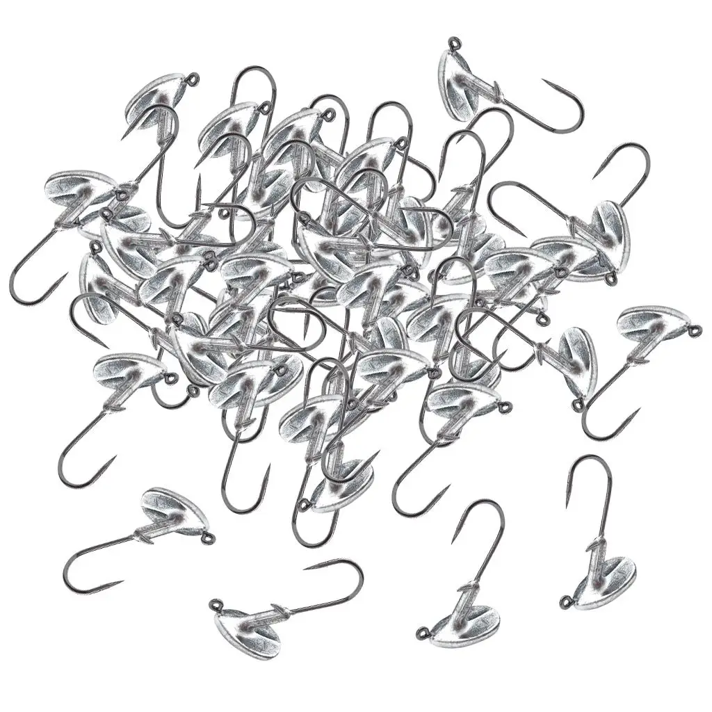 

50x Tumbler Head Hook for Soft saltwater and freshwater Fishing Hooks