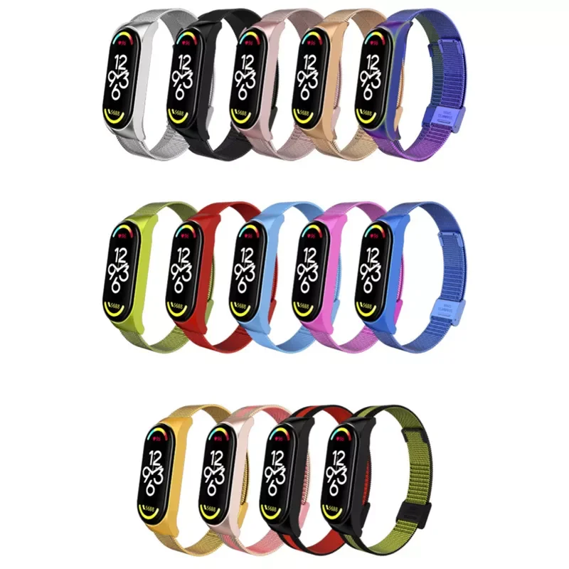 

Strap For Xiaomi Mi Band 7 3 4 5 6 Wrist Metal Bracelet Screwless Stainless Steel MIband for Mi Band 7 6 4 3 5 Strap Wristbands