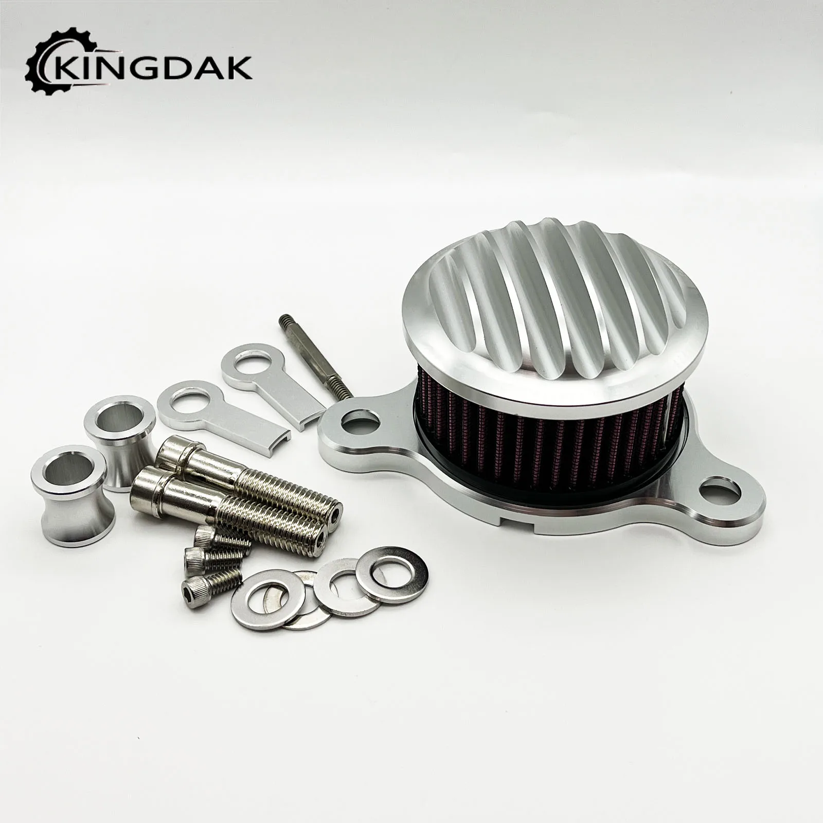 

Filtro de admisión de filtro de aire para motocicleta, pequeño transparente de aluminio para Harley Sportster XL883 1200 Iron 883 72 Forty-Eigh 1991-UP