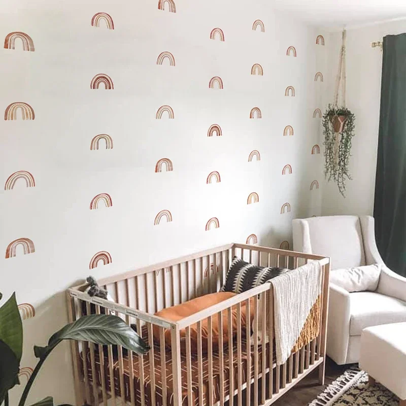 Радужные настенные наклейки в стиле бохо для детской комнаты гостиной декор