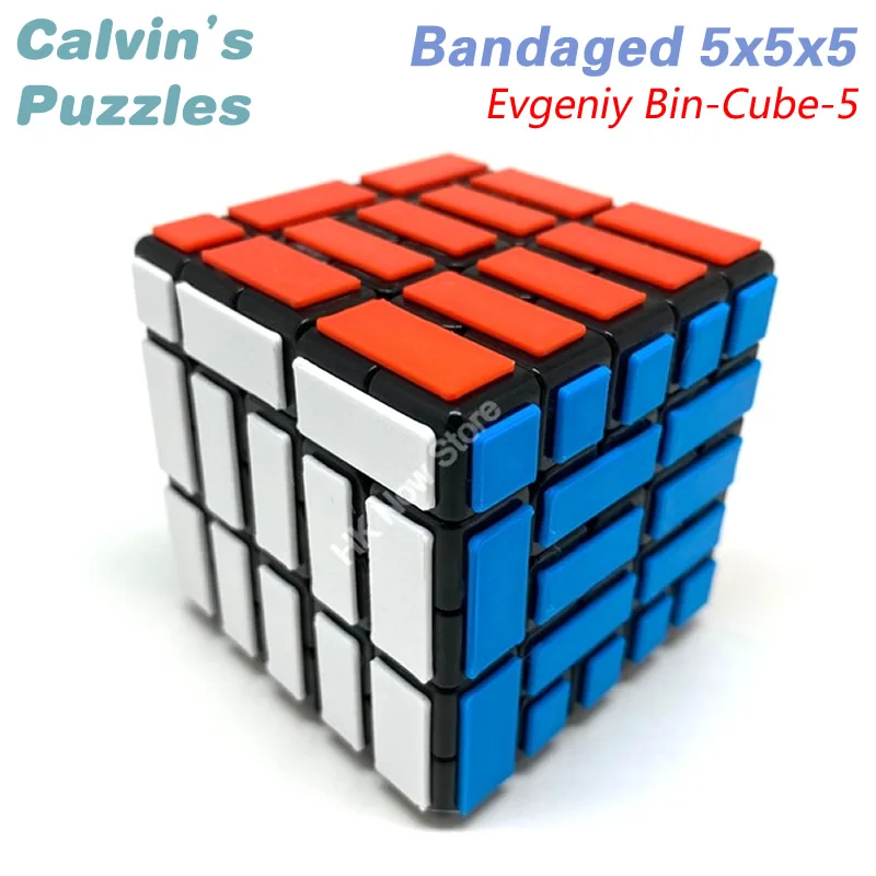 

Calvin's Puzzles Evgeniy Bin-Cube-5 Bandaged 5x5x5 Magic Cube Neo Speed Twisty Puzzle Brain Teasers Educational Toys