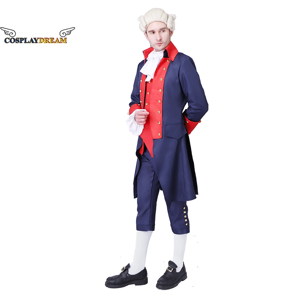 Костюм для косплея средневековой колониальной военной формы Гамильтон костюм