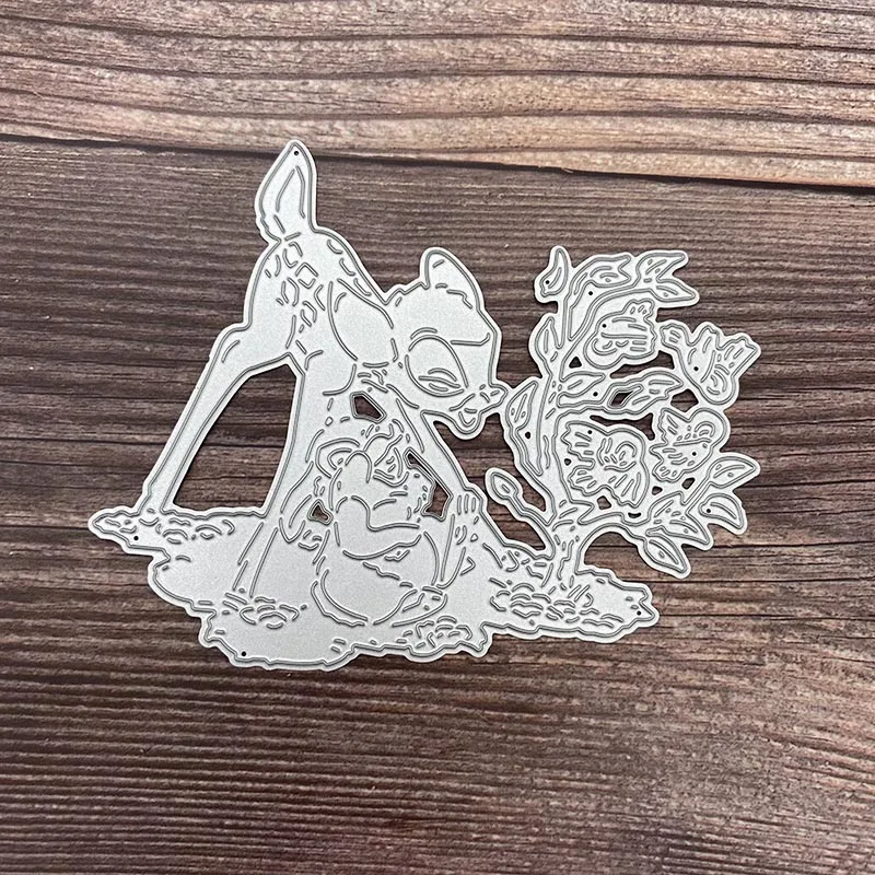 

Metal Cutting Dies Stencils Deer Rabbit Tree for Scrapbooking Stamp/Photo Album Decorative Embossing DIY Paper Cards
