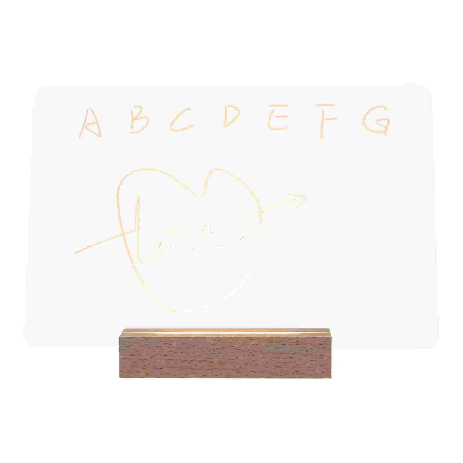 

Board Message Acrylic Office Led Note Memo Writinglight Erasable Desktop Memos Clear Kitchen White