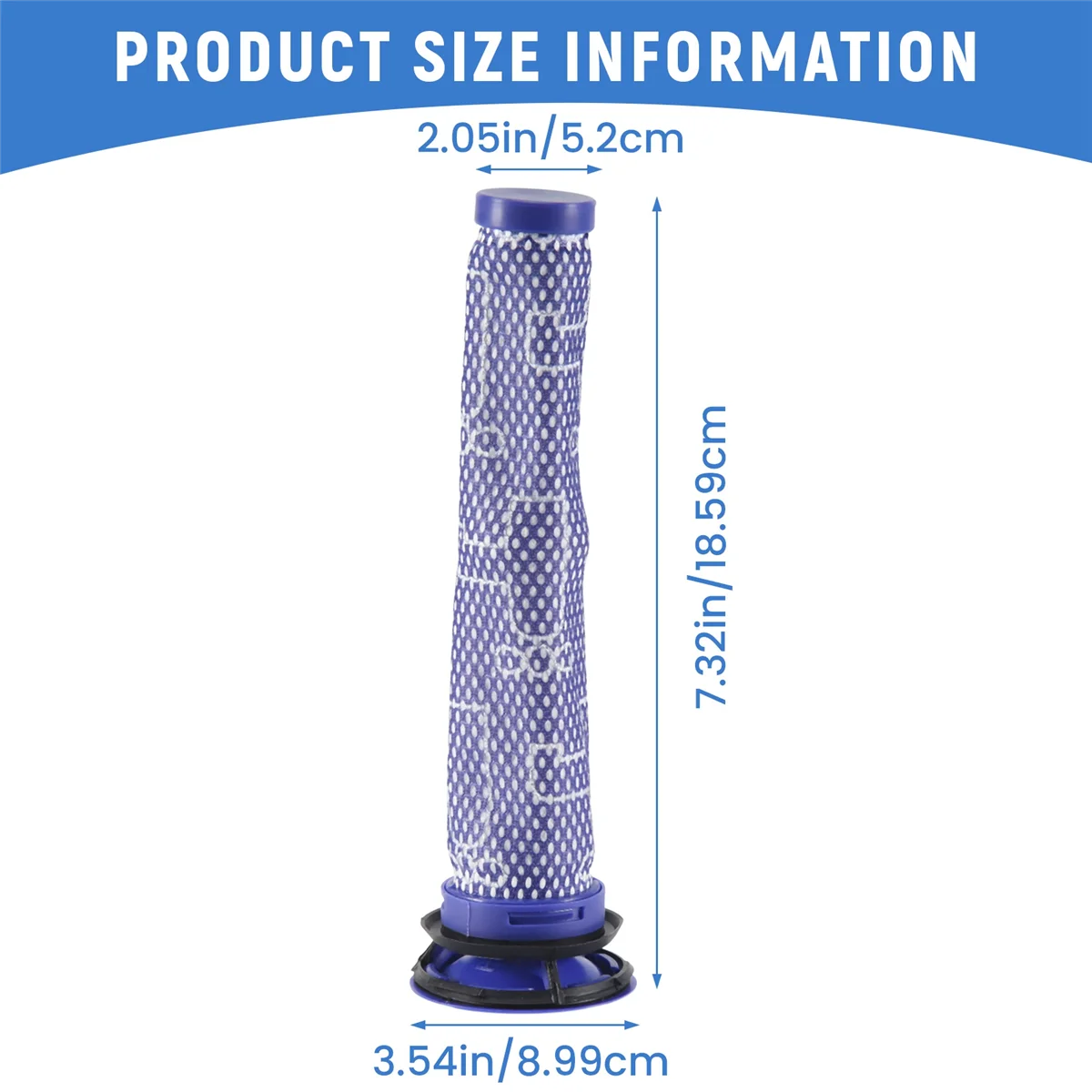 Комплект из 2 сменных предварительных фильтров для вакуумного фильтра Dyson V6 V7 V8 DC59