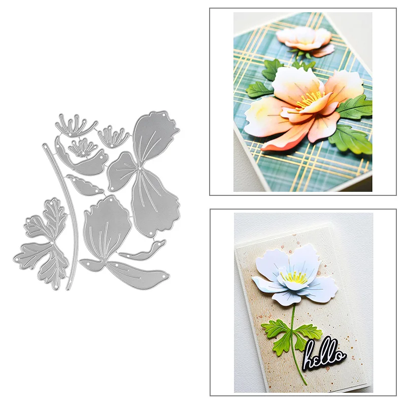 Wdzięku anemone wykrojniki do metalu dla majsterkowiczów album scrapbookingu papierowa dekoracja kart rzemiosło tłoczenie