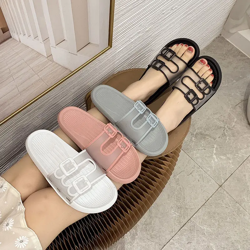 Beach Transparent Sandals Woman Home Flat Slippers Slipper Female Cute Summer New 2023 Indoor House Comfortable Fashion Elegant
