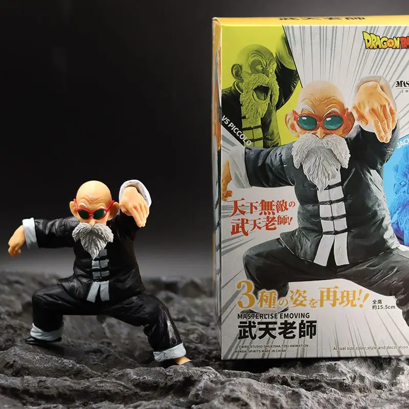 

15cm Dragon Ball Z Figure Master Roshi Kame Sennin Figures Three Head Replaceable Ichiban Kuji Jackie Chun Model Kids Xmas Gifts