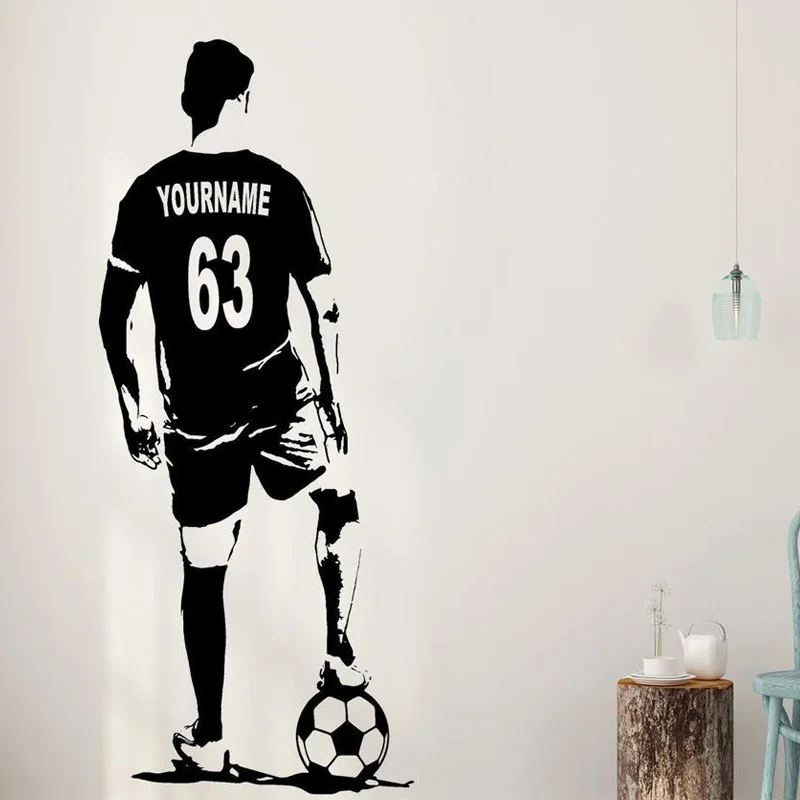 Оригинальное искусство виниловое домашний декор футбольный плеер искусственное