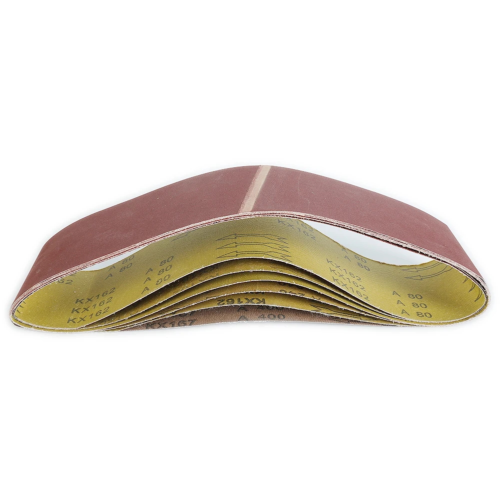 80 120 180 220 320 400 Grits 915mm*100mm Sanding Belts 6PCS 