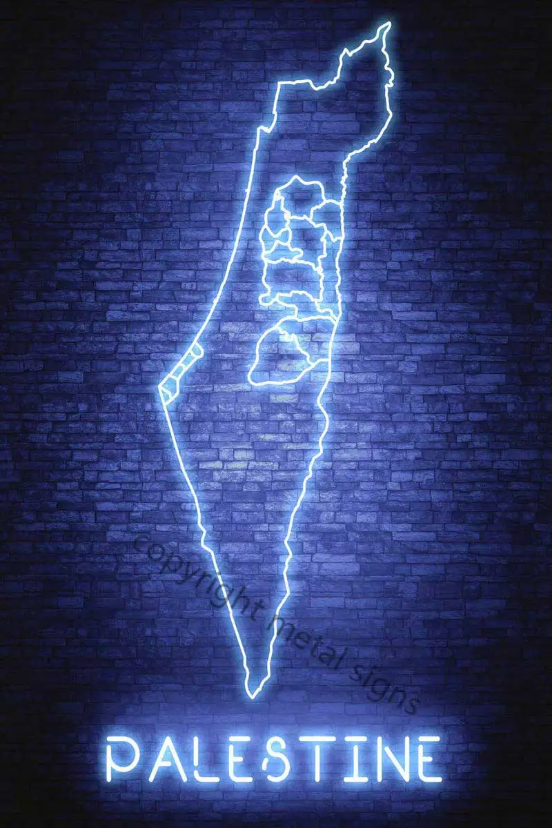 

Оловянная табличка «Палестина Рамаллах», Настенный декор в стиле ретро, винтажная металлическая вывеска, жестяная вывеска для клуба, мужск...