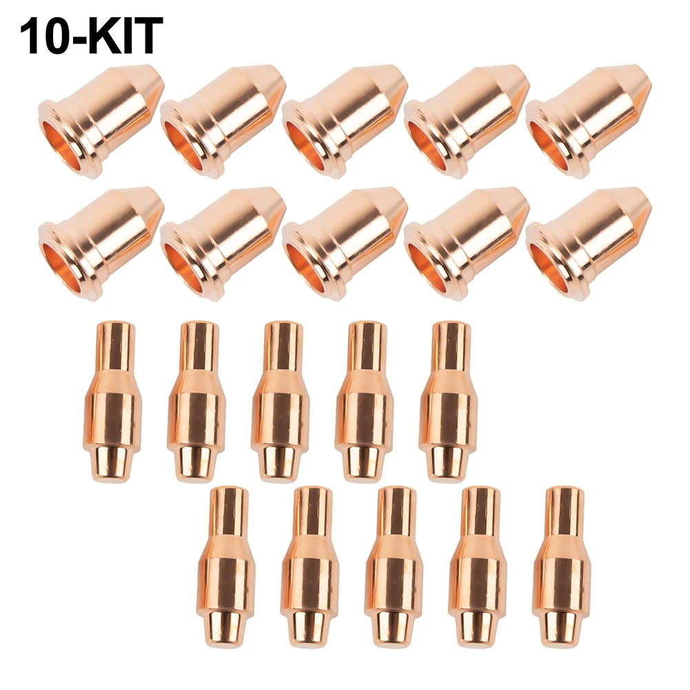 

10kit IPT-45 PT-45 Plasma Cutting Torch Tip Set Nozzle Hole Diameter 0.9mm For Titanium Plasma 45Torch TI-PC45 IPT-45 56255 Tool