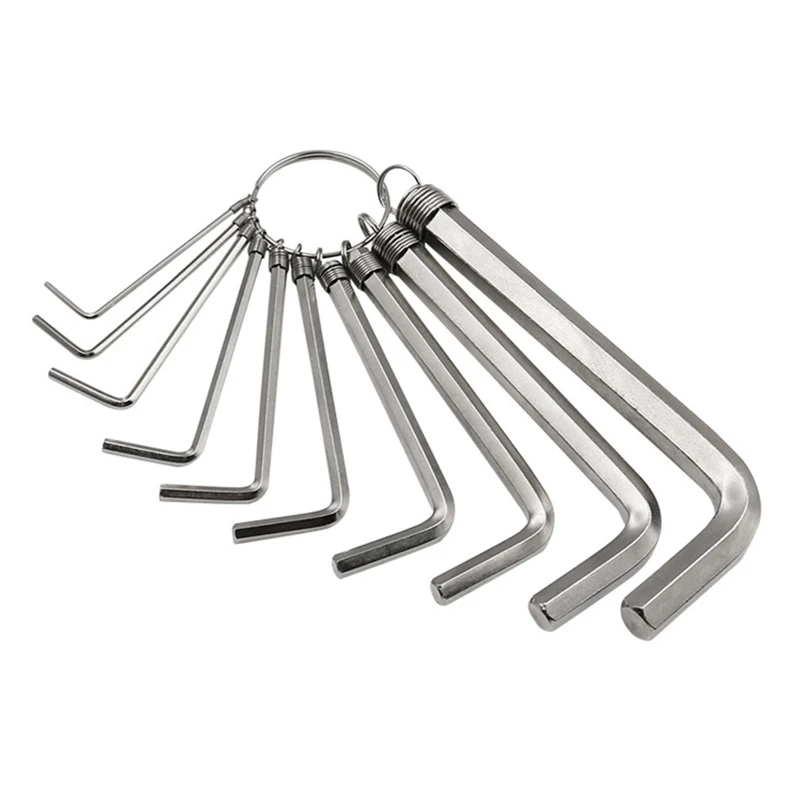 

Heavy Duty Allen for Key Set Hexagon Metric Hex Wrench Allen for Key Ring L Shaped Hand Allan Hexagonal Security Alan- T