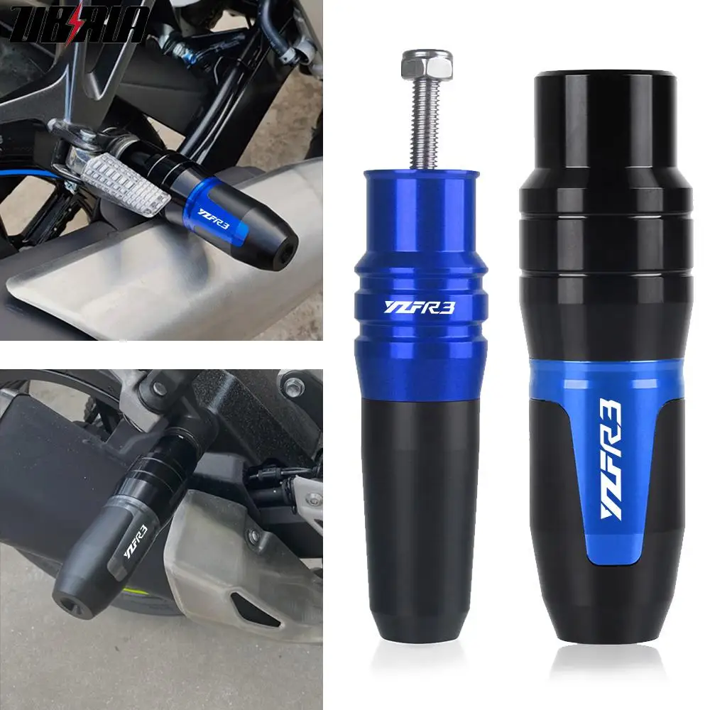 

Мотоциклетные алюминиевые аварийные прокладки, выхлопные слайдеры, защита от ударов для Yamaha YZFR3 YZF R3 2015 2016 2017 2018 2019 2020, аксессуары