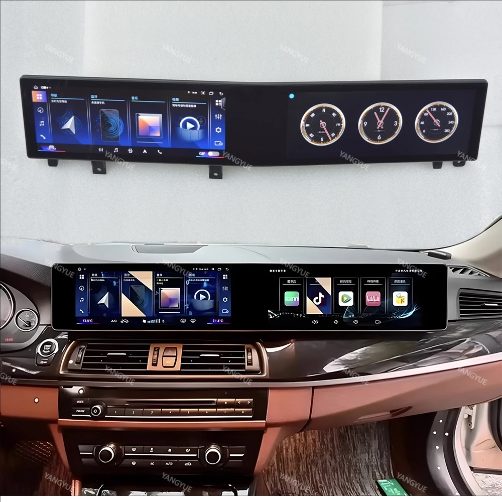 Фото N двойной экран Android 14 Carplay авто радио для BMW 6 серии F10 F11 2013 2014 2015 2016 2017 Обновление до 2024 GPS головное устройство №2