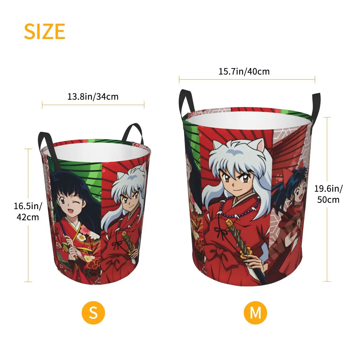 Фото Корзина для белья Inuyasha Kagome Higurashi Moroha, складная, для хранения одежды, для гостиной №4