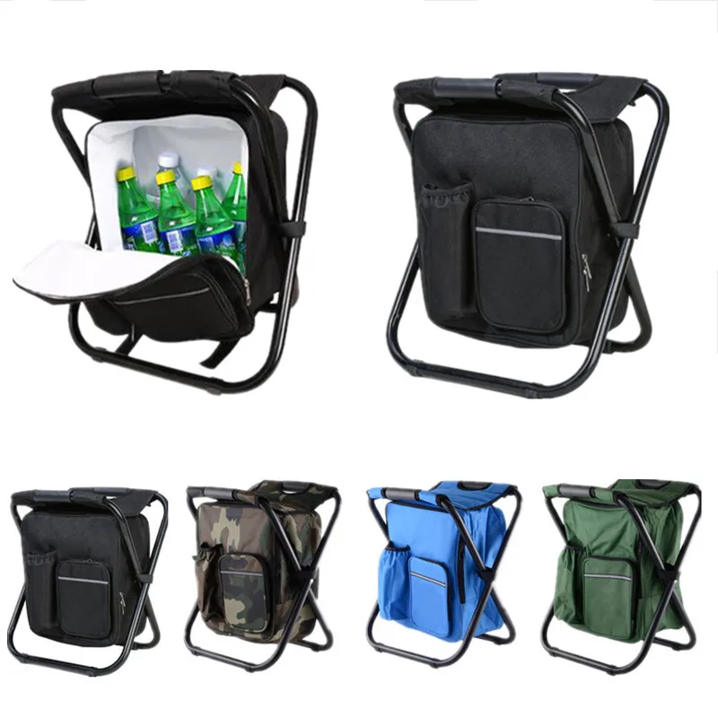 

2 in 1 Folding Fishing Chair Bag Fishing Backpack Chairs Stool Convenient Wear-resistantv for Outdoor Hunting Climbing Equipment