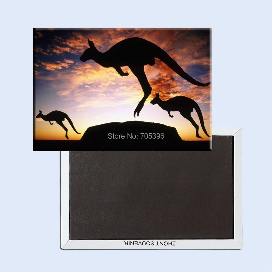 

10K Landmarks Magnets ,The Kangaroo Rectangle Metal Fridge Magnet 5541 Tourism Souvenir