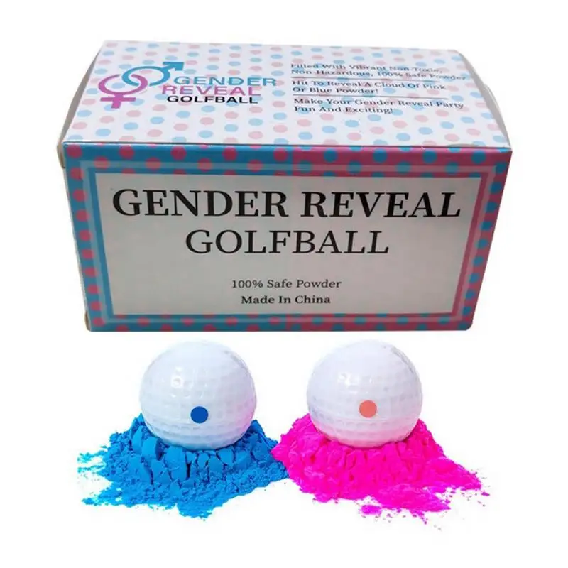 Portable Funny Joke Golf Theme Gender Reveal Parties Powder Golf Ball Prank Balls For Party Decoration