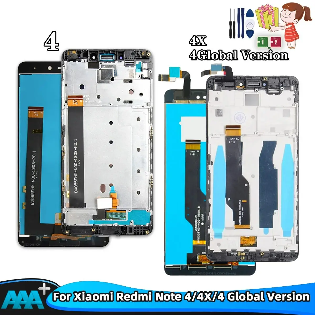 5 5-дюймовый ЖК-дисплей Для Xiaomi Redmi Note 4 Глобальная Версия Snapdragon 625