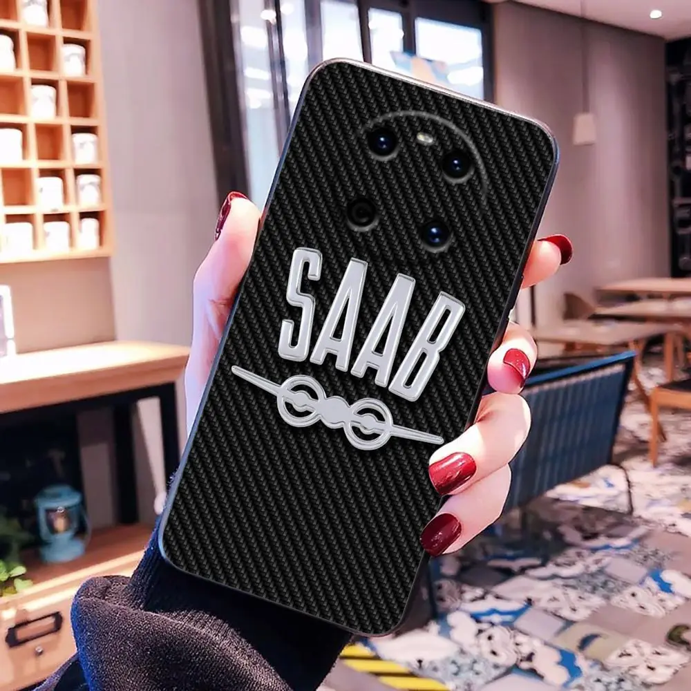 Phone Case For HUAWEI P50 P40 P30 P20 P10 P9 P8 Plus MATE 30 20 20X 10 9 8 Pro Lite Case Funda Coque Shell luxury Car Is  S-Saab