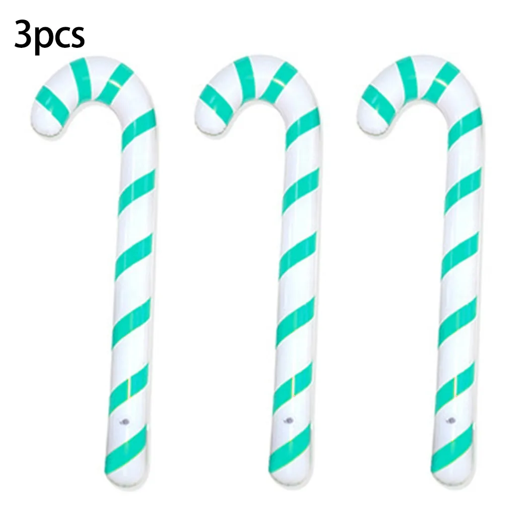 

3PCS Plastic Giant Inflatable Candy Cane Stick Christmas Xmas Party Blow Up Toy Lightweight Hanging Decor Christmas Navidad