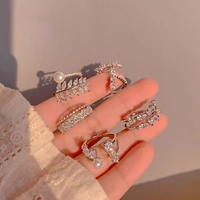 trendy simple design crystal zircon rings adjustable opening rings for women female wedding jewelry fashion women rings