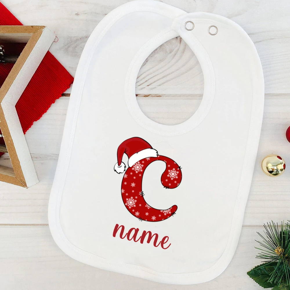 

Слюнявчик для новорожденных, хлопковый, с именем