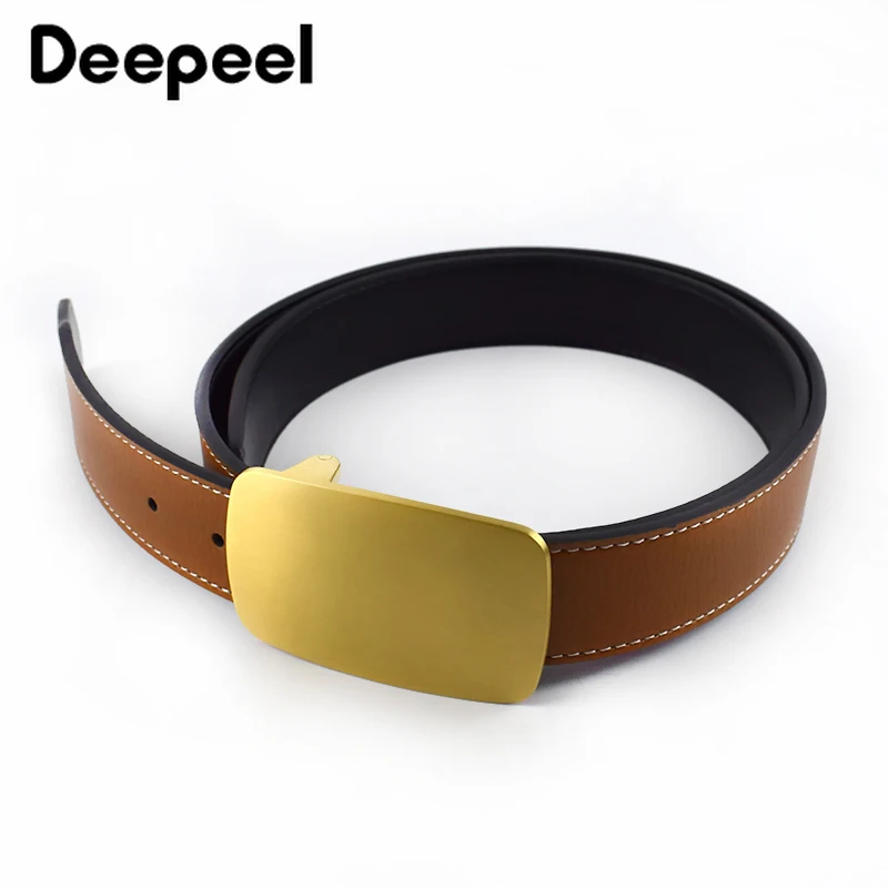 Deepeel 40mm Wide Brass Belt Buckles Men's WaistBand Head Cowboy Buckle Belts Clips Buttons DIY Jeans Accessories Leather Crafts