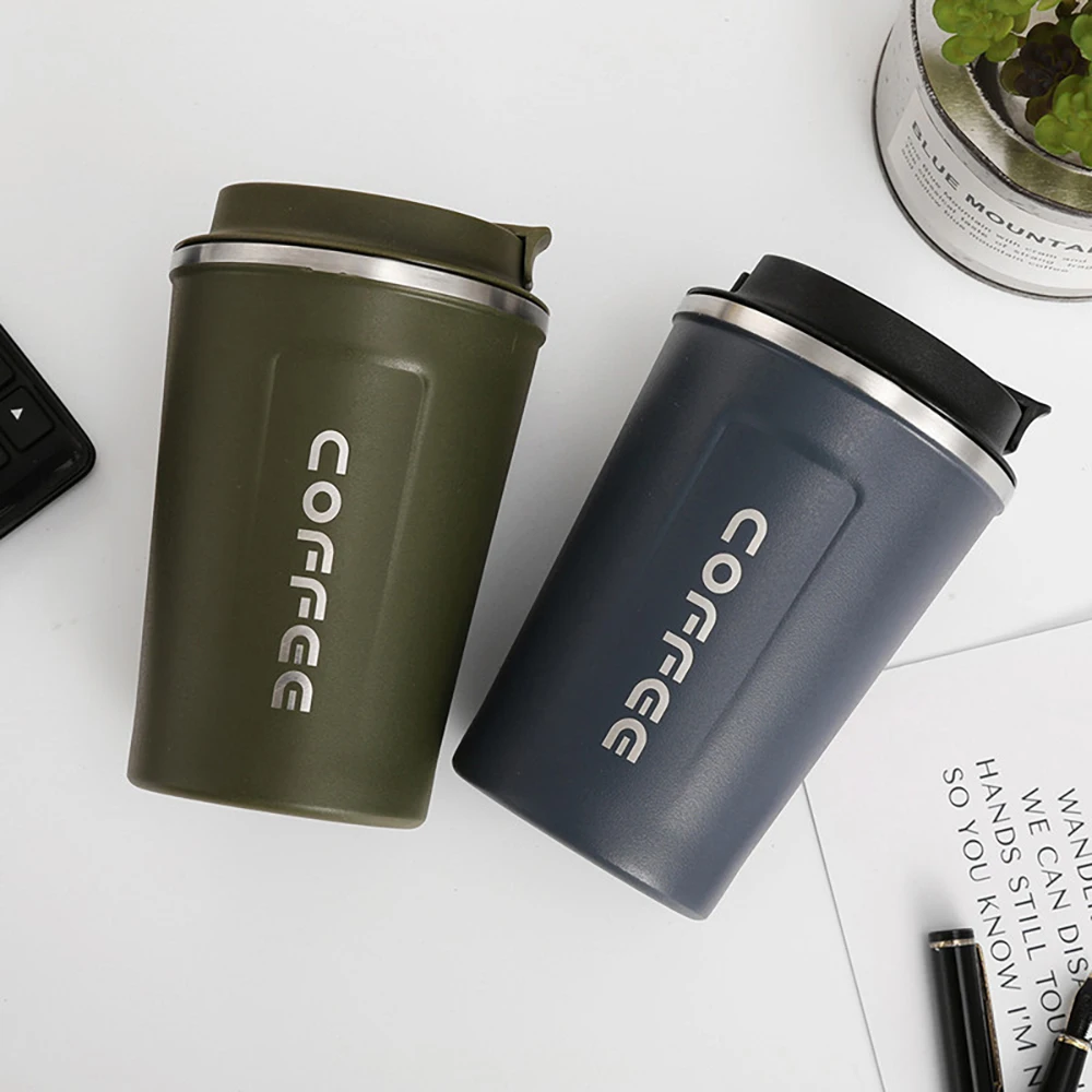 

380/510ML Portable Stainless Steel Coffee Mug Leak-Proof Thermos Travel Thermal Vacuum Flask Insulated Cup Milk Tea Water Bottle