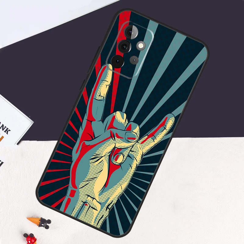 Фото Чехол Rock Roll Skull для Samsung Galaxy A13 A35 A15 A55 A53 A33 A36 A56 A26 A16 A22 A32 A52 A54 A34 A05 A06 №4