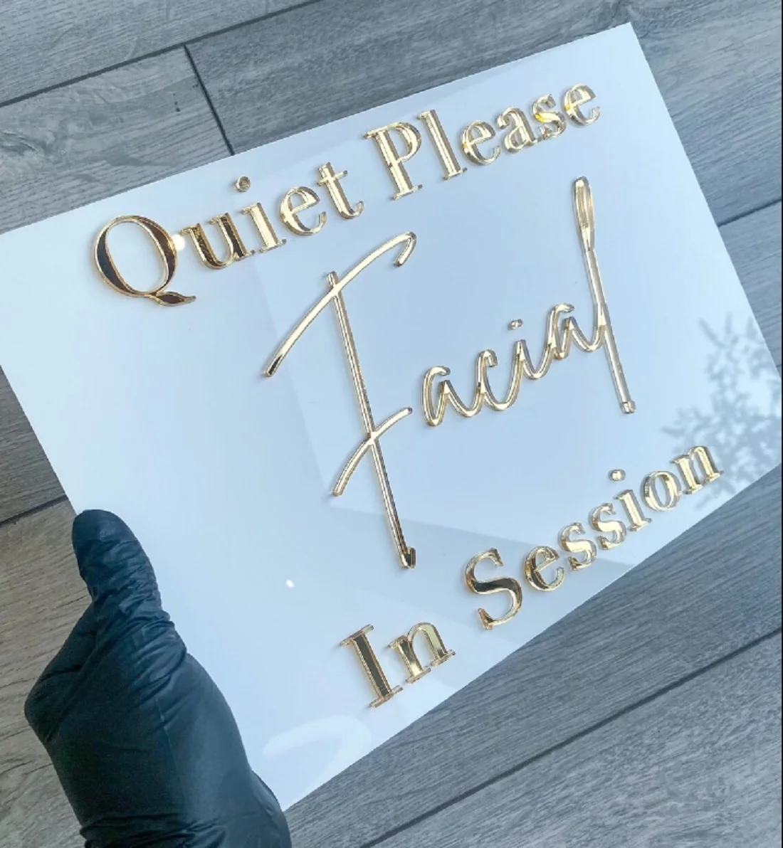 Знак спа для лица в сеансе тихий знак салона красоты