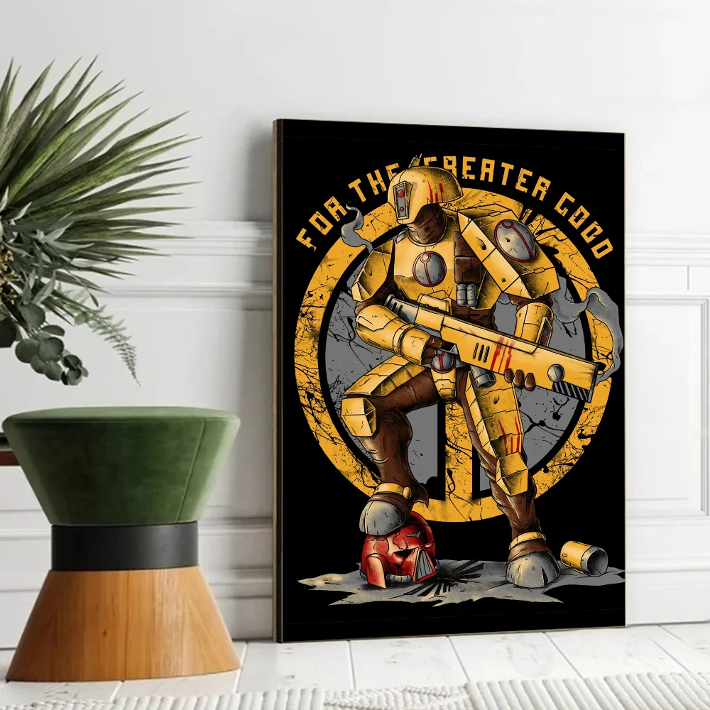 B-Warhammes-D Self-adhesive Art Poster Whitepaper Prints Posters Artwork Aesthetic Wall Painting