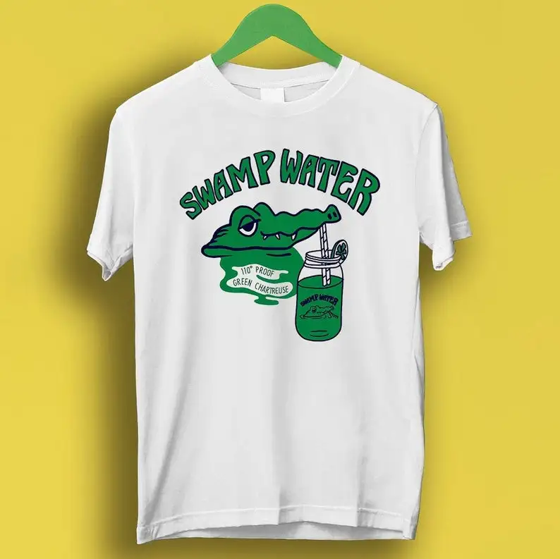 

Swamp Water Punk Rock Cartoon Alligator Meme Gift Funny Tee Style Gamer Cult Vintage Music T Shirt P320