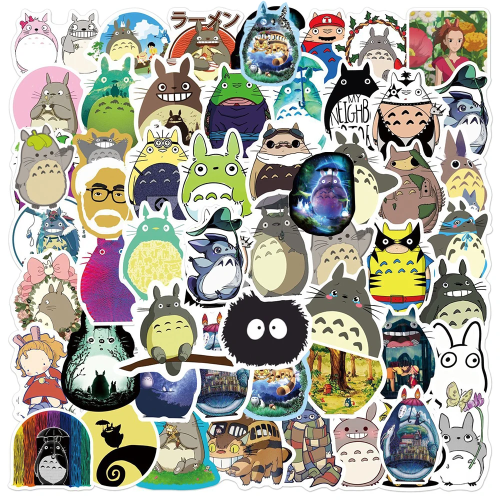 

10/30/50pcs Cartoon My Neighbor Totoro Stickers Hayao Miyazaki DIY Luggage Tablet Laptop Graffiti Waterproof Kids Sticker Decals