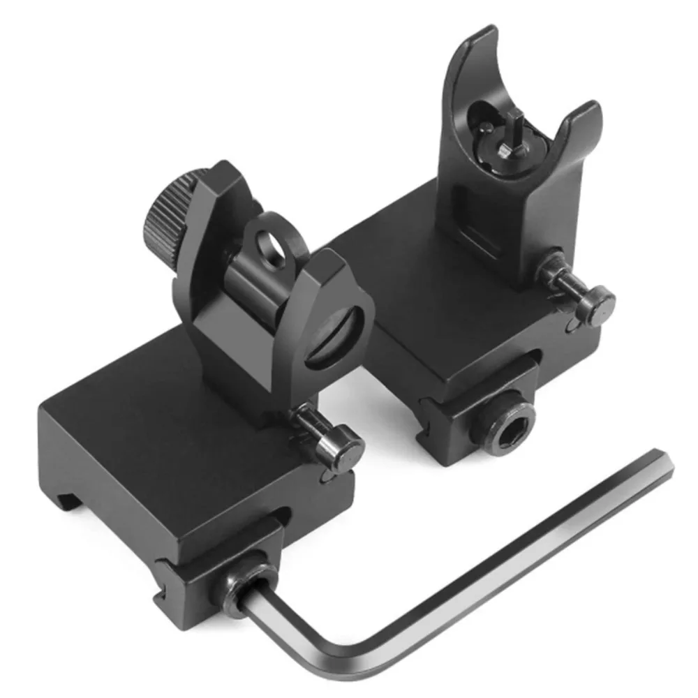 

Tactical Aimpoint AR-15 M16 Metal Folding Semicircle Front Sight Foldable Flip Up Iron Sigh Airsoft Accessories Militar Hunting
