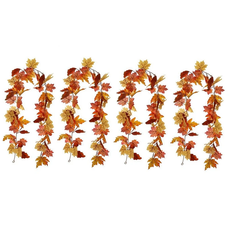 

Halloween Autumn Pendant Simulated Maple Leaf Thanksgiving Decoration Home Wall Hanging Simulated Maple Leaf Rattan