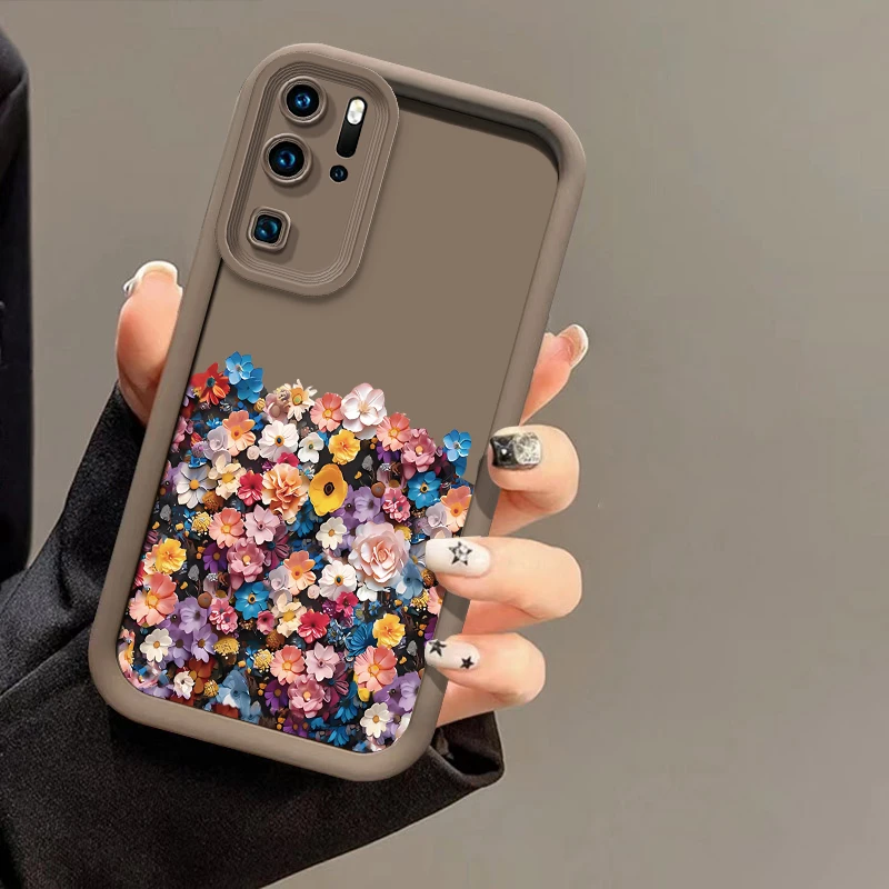 Mate30 Colorful Sunflowers Phone Case For Huawei Mate 20 30 40 Pro Silicone Camera Lens Protection Shockproof Soft Cover Funda